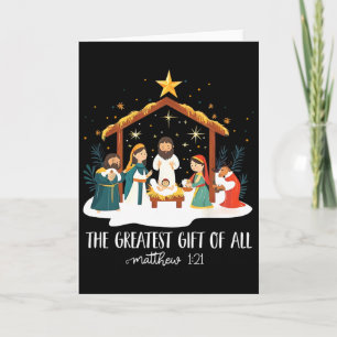 The Greatest For All Christmas Nativity Jesus Chri Card