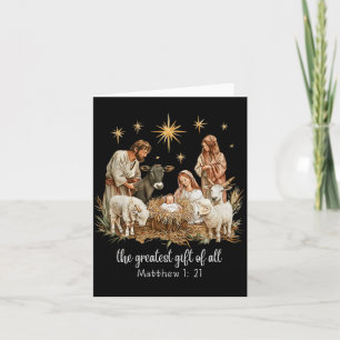 The Greatest For All Christmas Nativity Jesus Chri Card