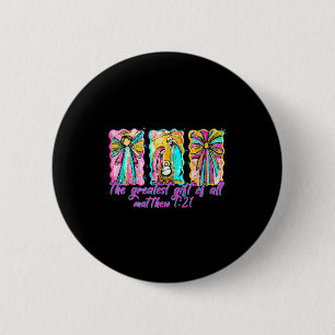The Greatest Gift For All Christmas Nativity Jesus 6 Cm Round Badge
