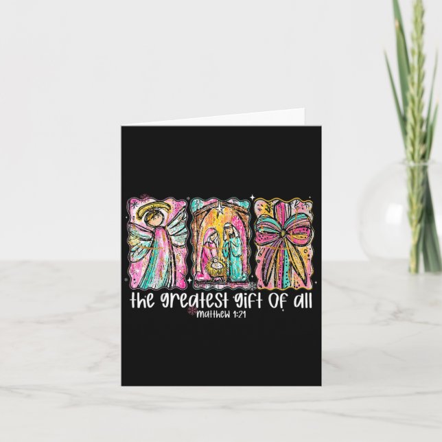 The Greatest Gift For All Christmas Nativity Jesus Card (Front)