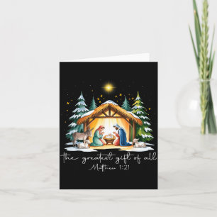 The Greatest Gift For All Christmas Nativity Jesus Card