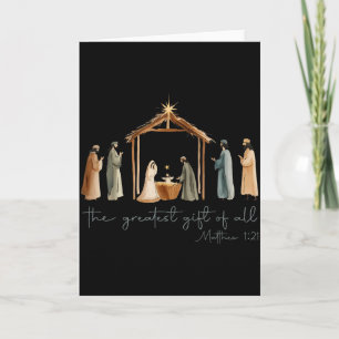 The Greatest Gift For All Christmas Nativity Jesus Card