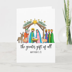 The Greatest Gift For All Christmas Nativity Jesus Card