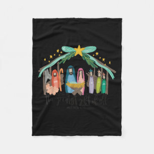 The Greatest Gift For All Christmas Nativity Jesus Fleece Blanket