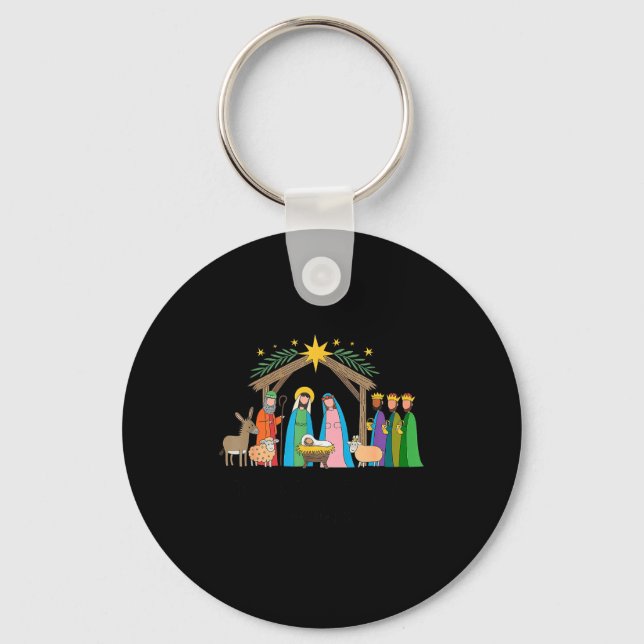 The Greatest Gift For All Christmas Nativity Jesus Key Ring (Front)