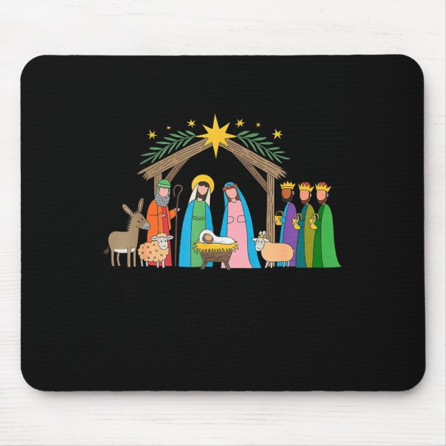 The Greatest Gift For All Christmas Nativity Jesus Mouse Pad (Front)