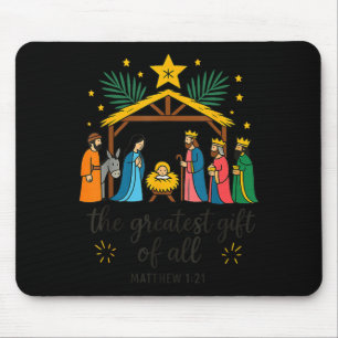 The Greatest Gift For All Christmas Nativity Jesus Mouse Pad