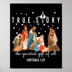 The Greatest Gift For All Christmas Nativity Jesus Poster