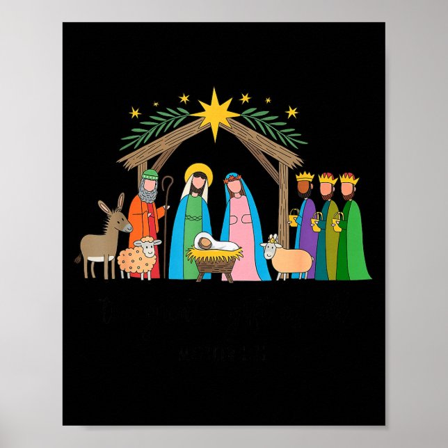 The Greatest Gift For All Christmas Nativity Jesus Poster (Front)