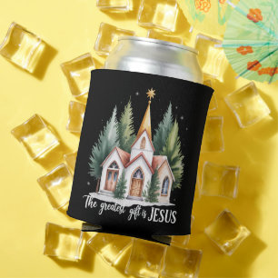 The Greatest Gift is Jesus Christmas Church Christ Can Cooler