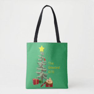 "The Greatest Gift" is Jesus! on a Tote Bag