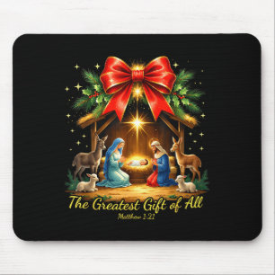 The Greatest Gift Of All Nativity Christian Christ Mouse Pad
