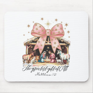 The Greatest Gift Of All Nativity Jesus Christian  Mouse Pad