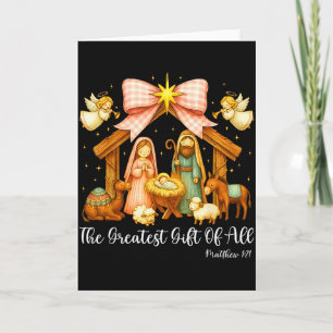 The Greatest Gift Of All Nativity Scene Christian Card