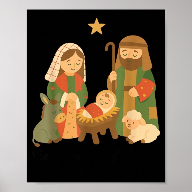 The Greatest Gift Off All Nativity Scene Jesus Mat Poster (Front)