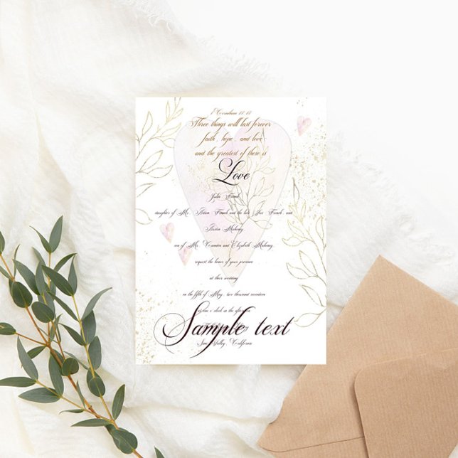 The Greatest of these is Love/blank Christian Invitation (Creator Uploaded)