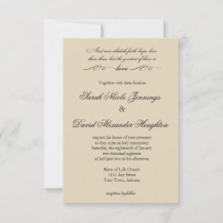 The Greatest of These is Love Wedding Invitation