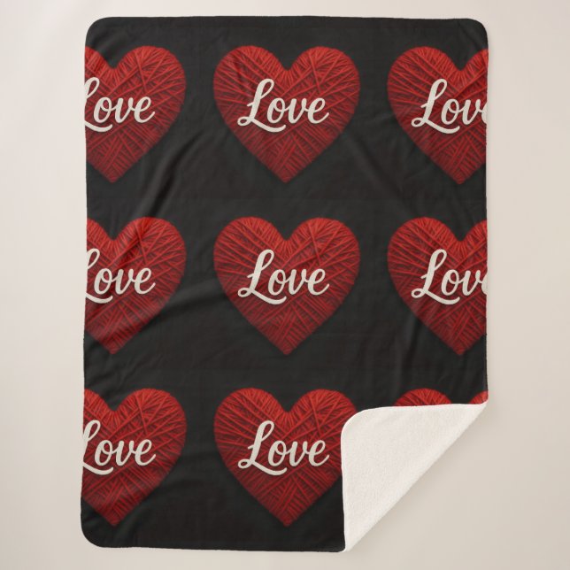 "The Greatest of These" Sherpa Yarn Look Blanket (Front)