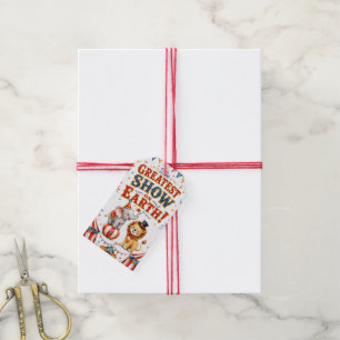 The Greatest Show On Earth Kids Birthday Party Gift Tags