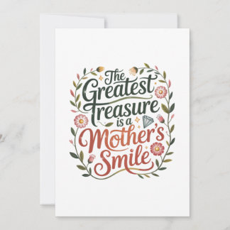 The Greatest Treasure Is A Mother's Smile Invitation