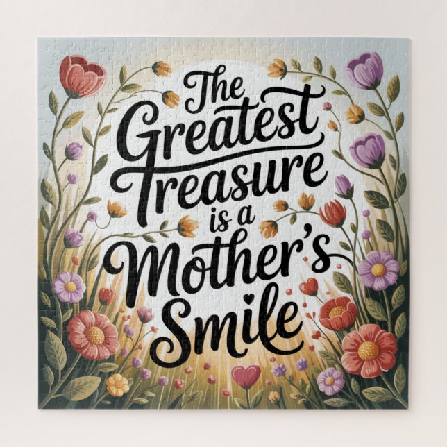 The Greatest Treasure Is A Mother's Smile Jigsaw Puzzle (Vertical)