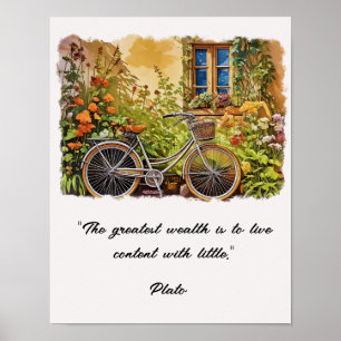 The greatest wealth is to live content with little poster