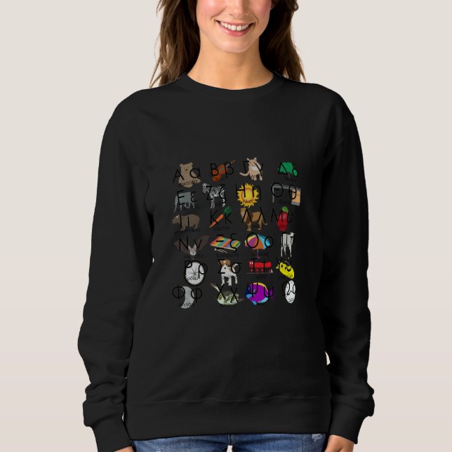 The Greek Alphabet Letters Words & Pictures Sweatshirt (Front)