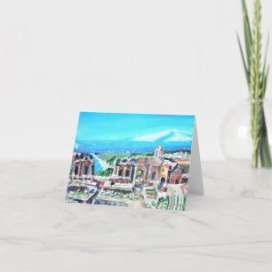 The Greek Amphitheatre Ruins Card