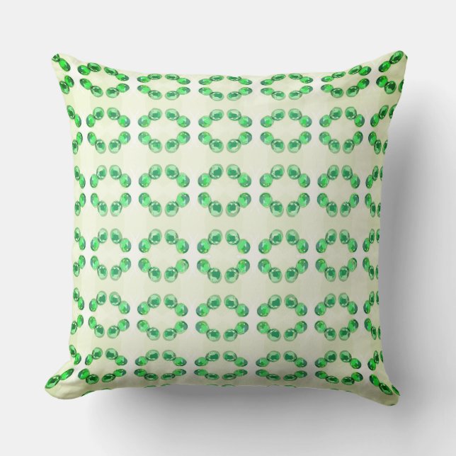 The Green and Round Emerald Gem Cushion (Front)