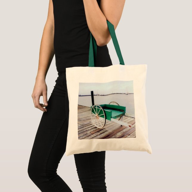 'The Green Cart' Budget Canvas Tote (Front (Product))