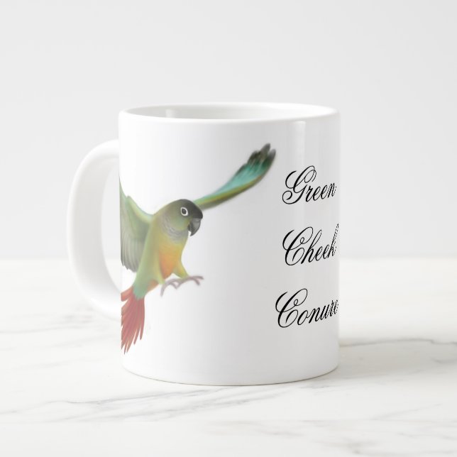 The Green Cheek Conure Customisable Mug (Front Left)