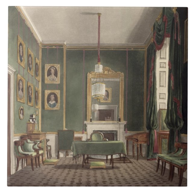 The Green Closet, Buckingham House, from 'The Hist Ceramic Tile (Front)
