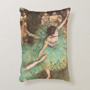 The Green Dancer by Edgar Degas, Vintage Ballet Decorative Cushion