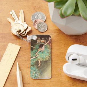 The Green Dancer by Edgar Degas, Vintage Ballet Key Ring