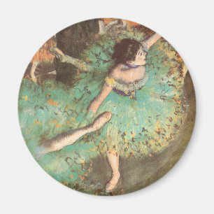The Green Dancer by Edgar Degas, Vintage Ballet Magnet