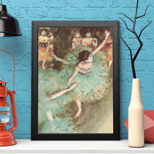 The Green Dancer by Edgar Degas, Vintage Ballet Poster