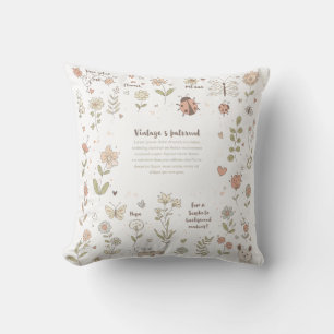 The Green Doodle Planet: Where Dreams Take Root Cushion