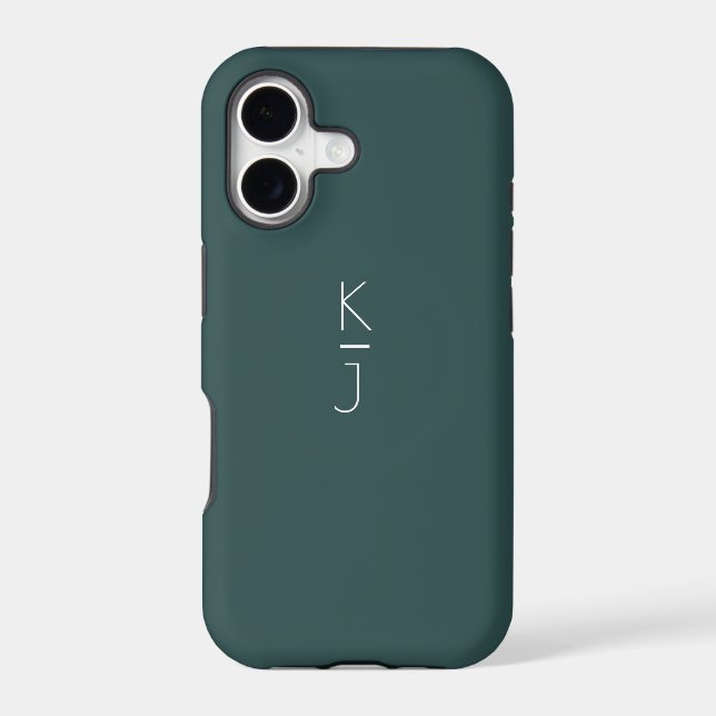 The Green Editable Monogram Case-Matte iPhone Case (Back)