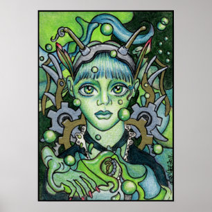 The Green Fairy Steampunk Poster