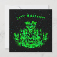 The green Flame Monster in The Starlight Sky