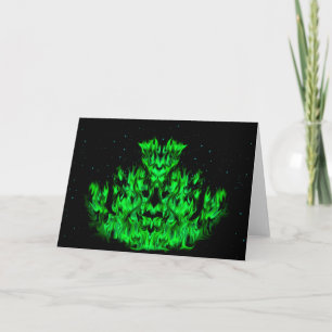 The green Flame Monster in The Starlight Sky Card