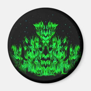 The green Flame Monster in The Starlight Sky Magnet
