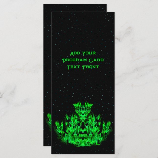 The green Flame Monster in The Starlight Sky Program (Front/Back)