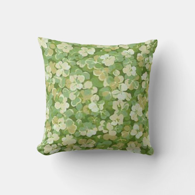 The Green Garden Reversible Pillow (Front)