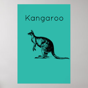 The Green Kangaroo Modern Wall Art
