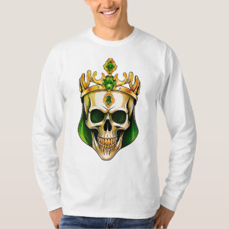 The Green King Skull with a Jewelled Crown T-Shirt