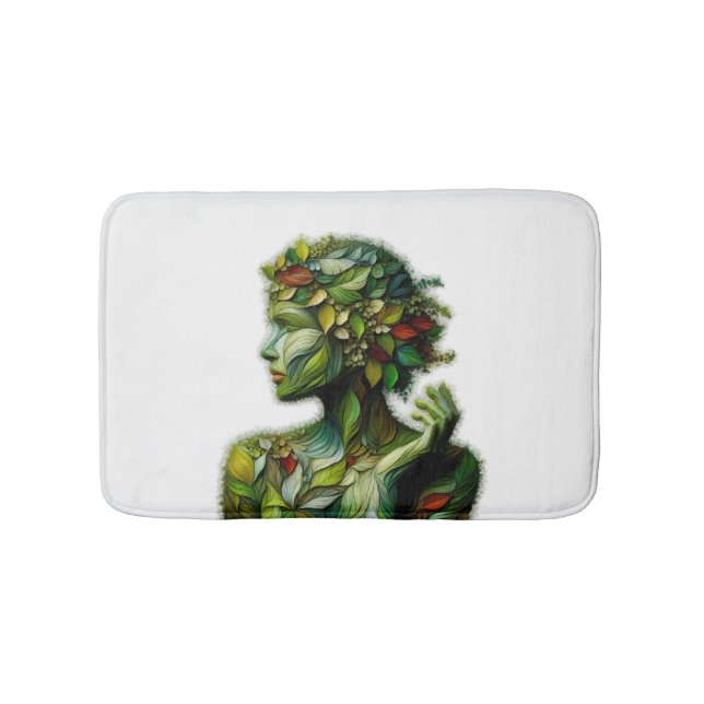 The Green Lady - White Background Bath Mat (Front)