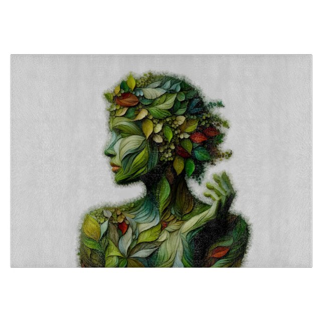 The Green Lady - White Background Cutting Board (Front)