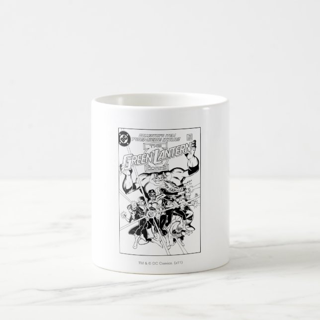 The Green Lantern Corps, Black and White Coffee Mug (Center)