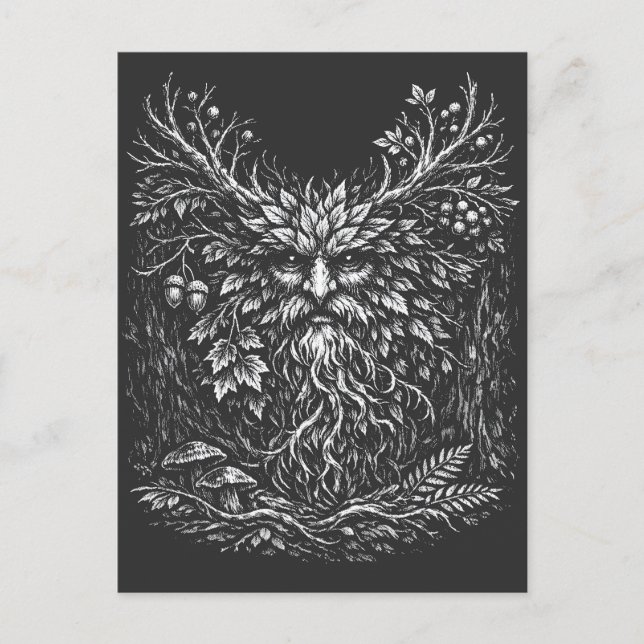 The Green Man by BurnsInHell Postcard (Front)